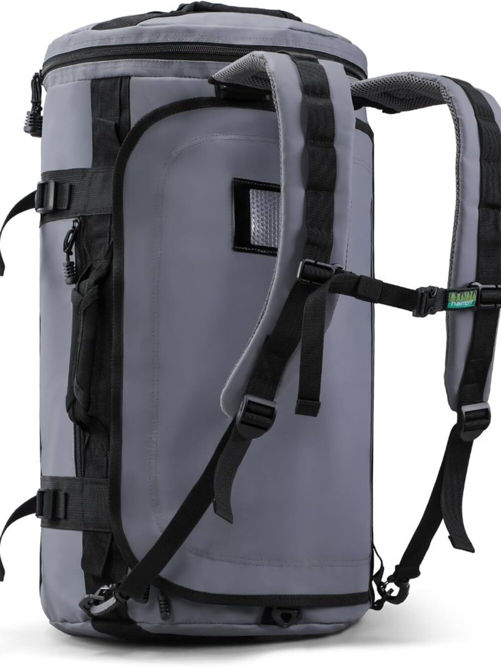 New sealed Haimont Heavy Duty Convertible Travel Duffel Backpack, Grey, 60L